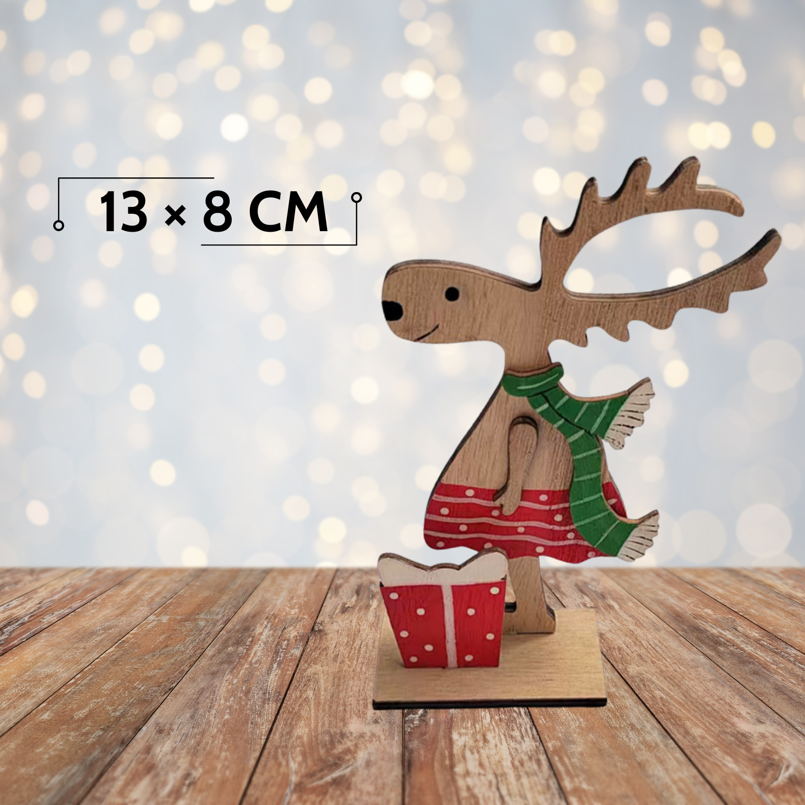 Handcrafted Wooden Deer Decor - Creative Christmas Gift or Home Accent